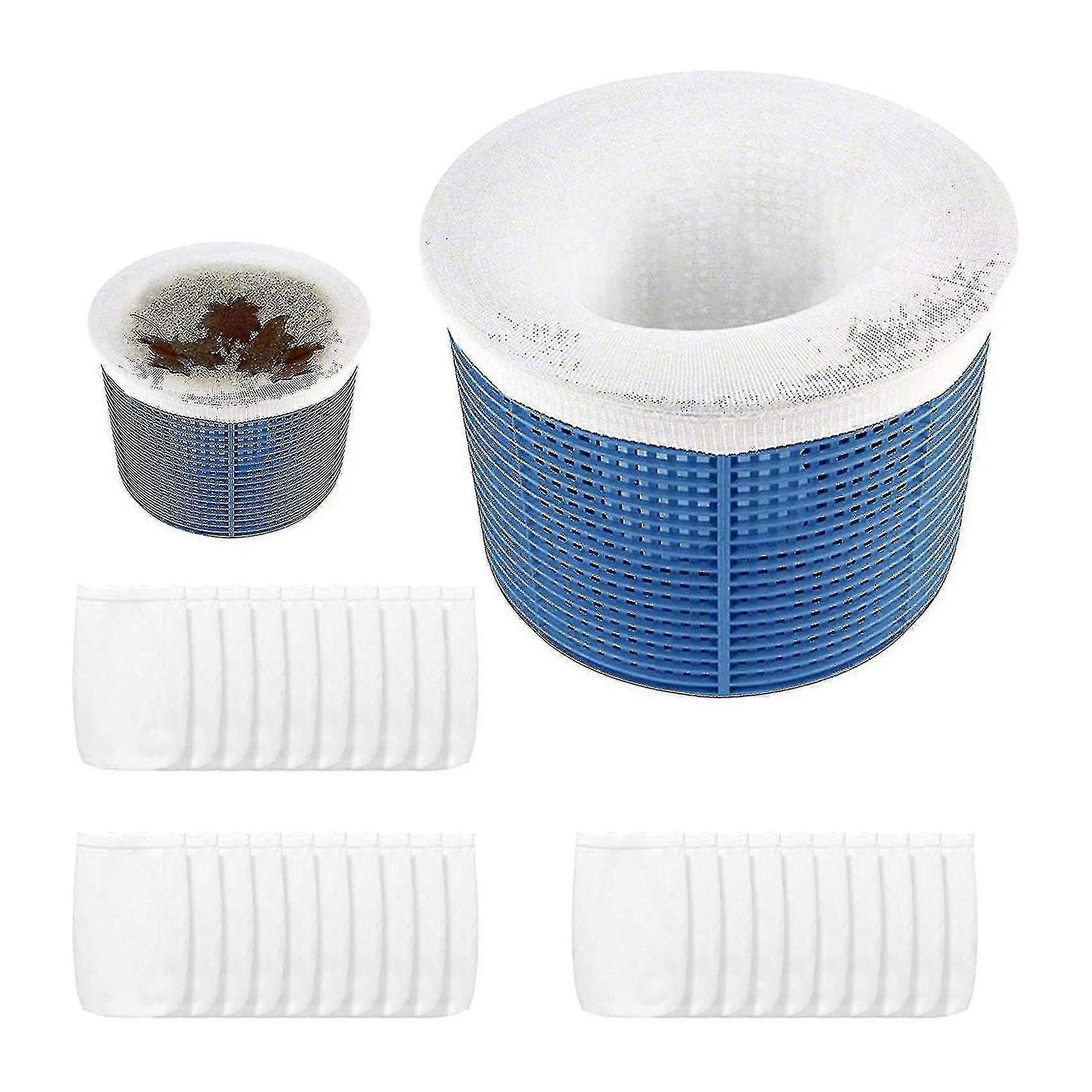 Pool Filter Sock Net Ultra Fine Mesh Screen Liner, 30 Pack