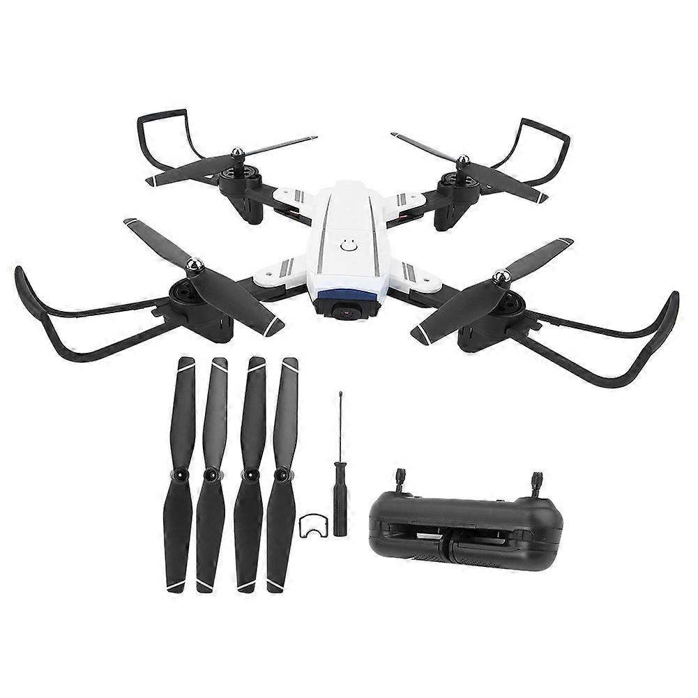 Folding 2.4G Wifi HD Dual Camera Optical Flow Positioning 3D Roll RC Drone (White 4K)