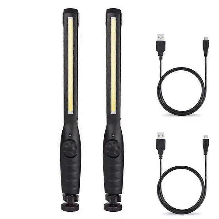 2X Rechargeable COB LED Lamp Torch Emergency Work Light Magnetic Flexible Lamp