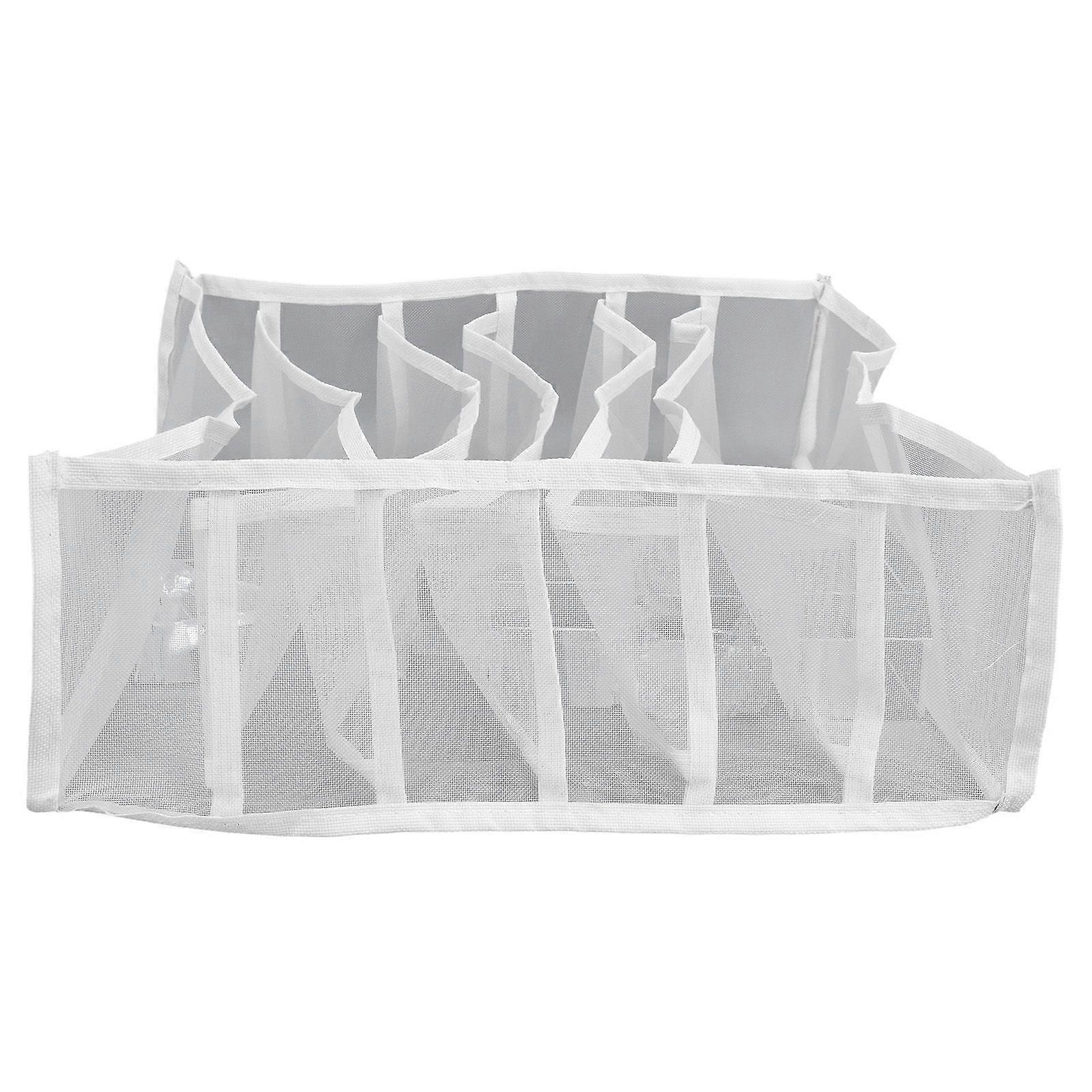Underwear Storage Box Breathable Foldable Multiple Cells Drawer Organizer for Bras Socks6 Cells