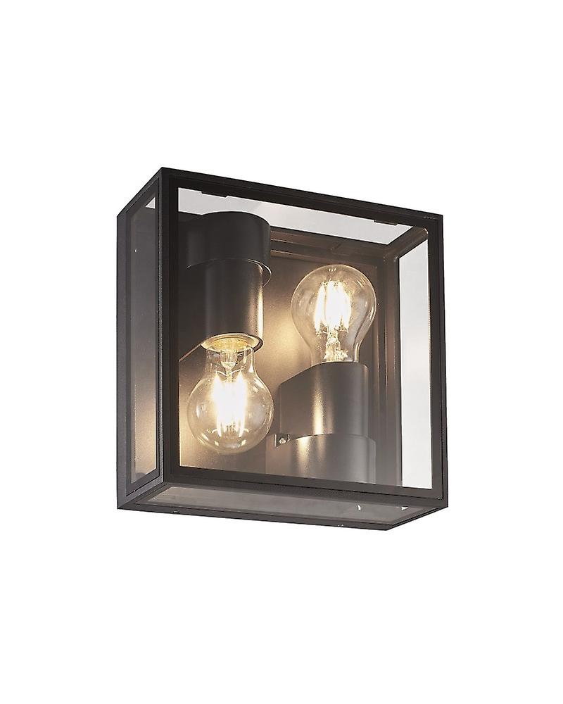 Verbier Up/down Wandlamp, 2 X E27, Ip65, Donkergrijs