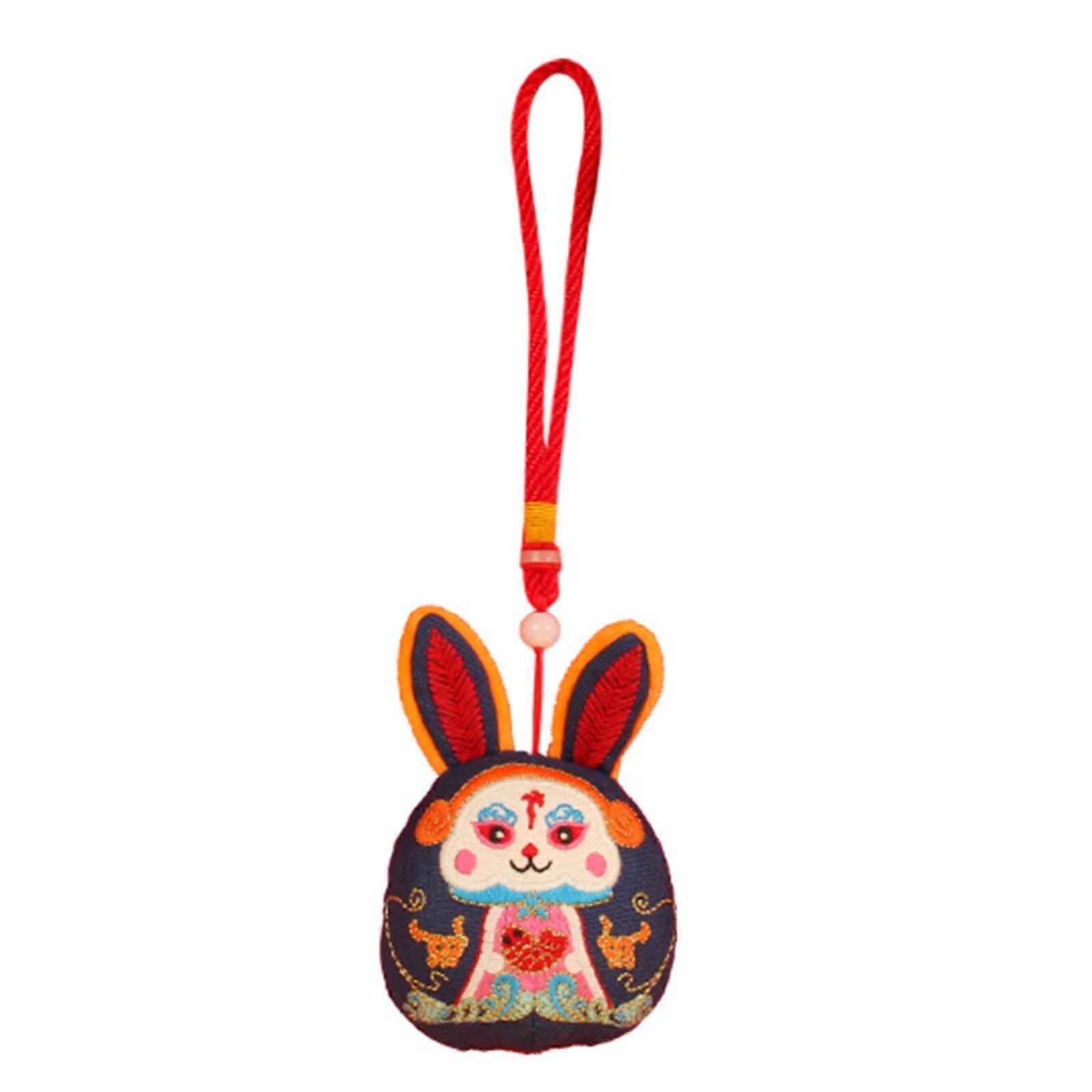 Πρωτοχρονιάτικο Zodiac Plush Rabbit Toy 2023 Έτος του κουνελιού Κινέζικο μενταγιόν Πρωτοχρονιάτικο δώρο για τους επισκέπτες Μασκότ κουνελιού