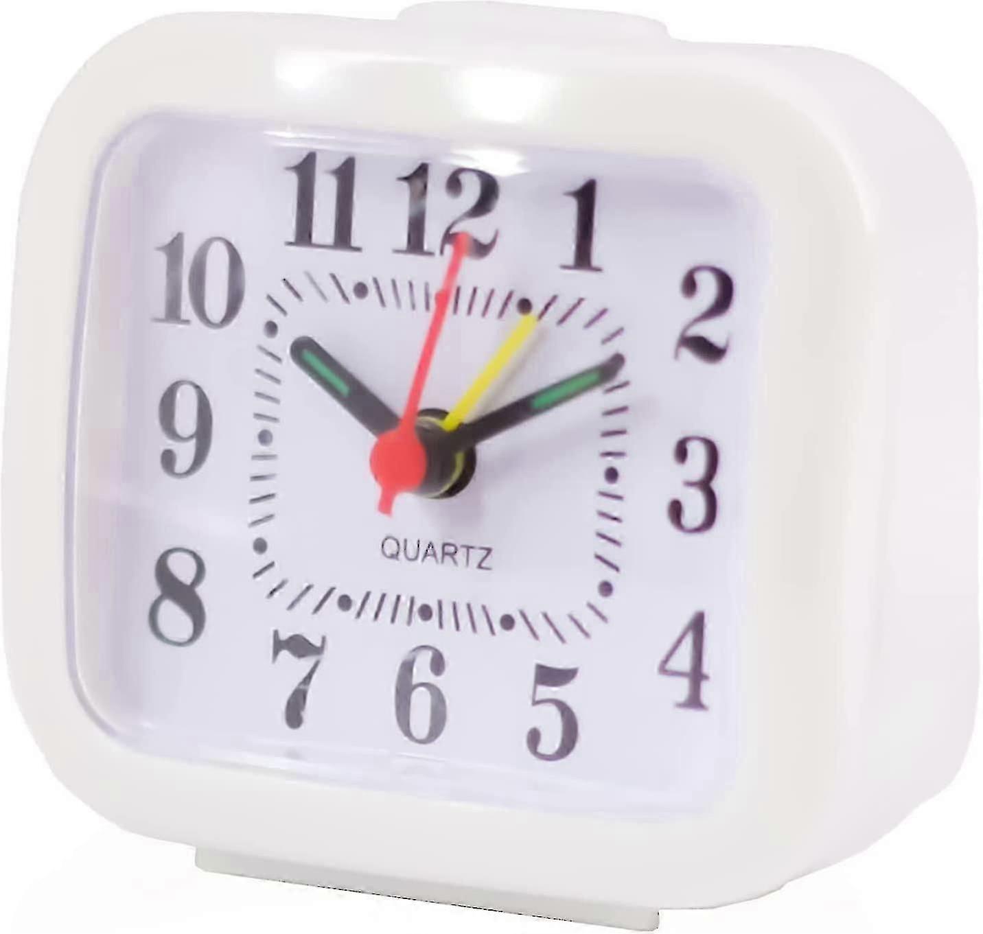 Easy Read Alarm Clock, Luminous hands, Battery Powered Table Clock, Large Display, Quiet Mechanism,Quartz Technology