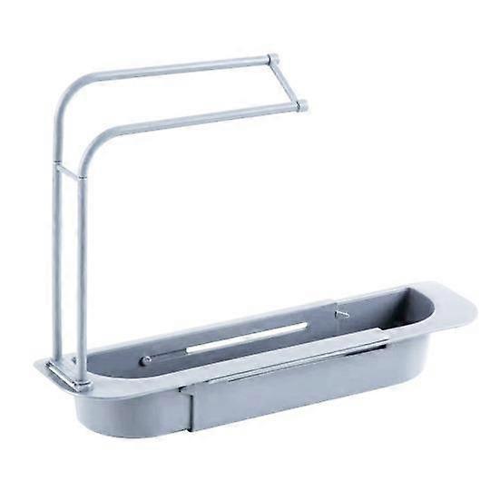 Sink Storage Shelf Towel Rack Expandable Telescopic Design Ventilation Drainage Easy Installation Multifunctional Kitchen Drain Rack