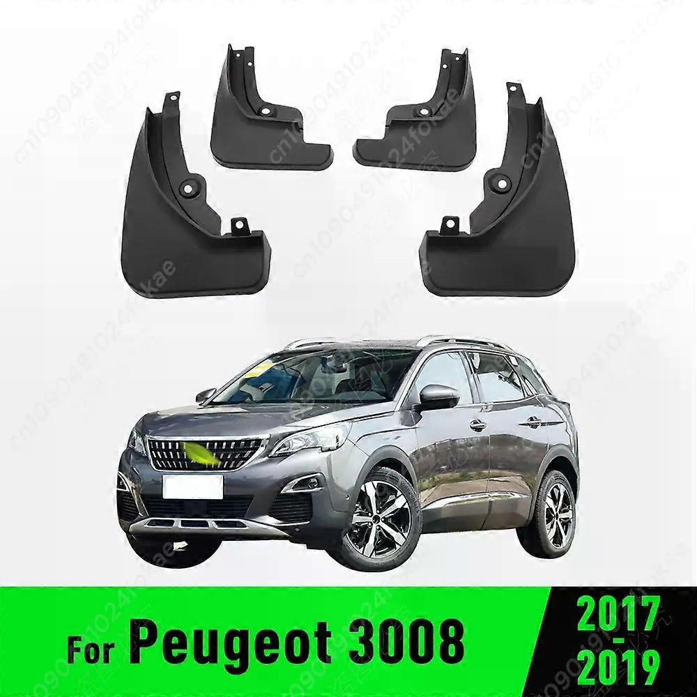 プジョー3008 Mk2 GT 2017 2018 2019フェンダーマッドガードマッドフラップガードスプラッシュフラップマッドガードカーアクセサリーのための絶妙な