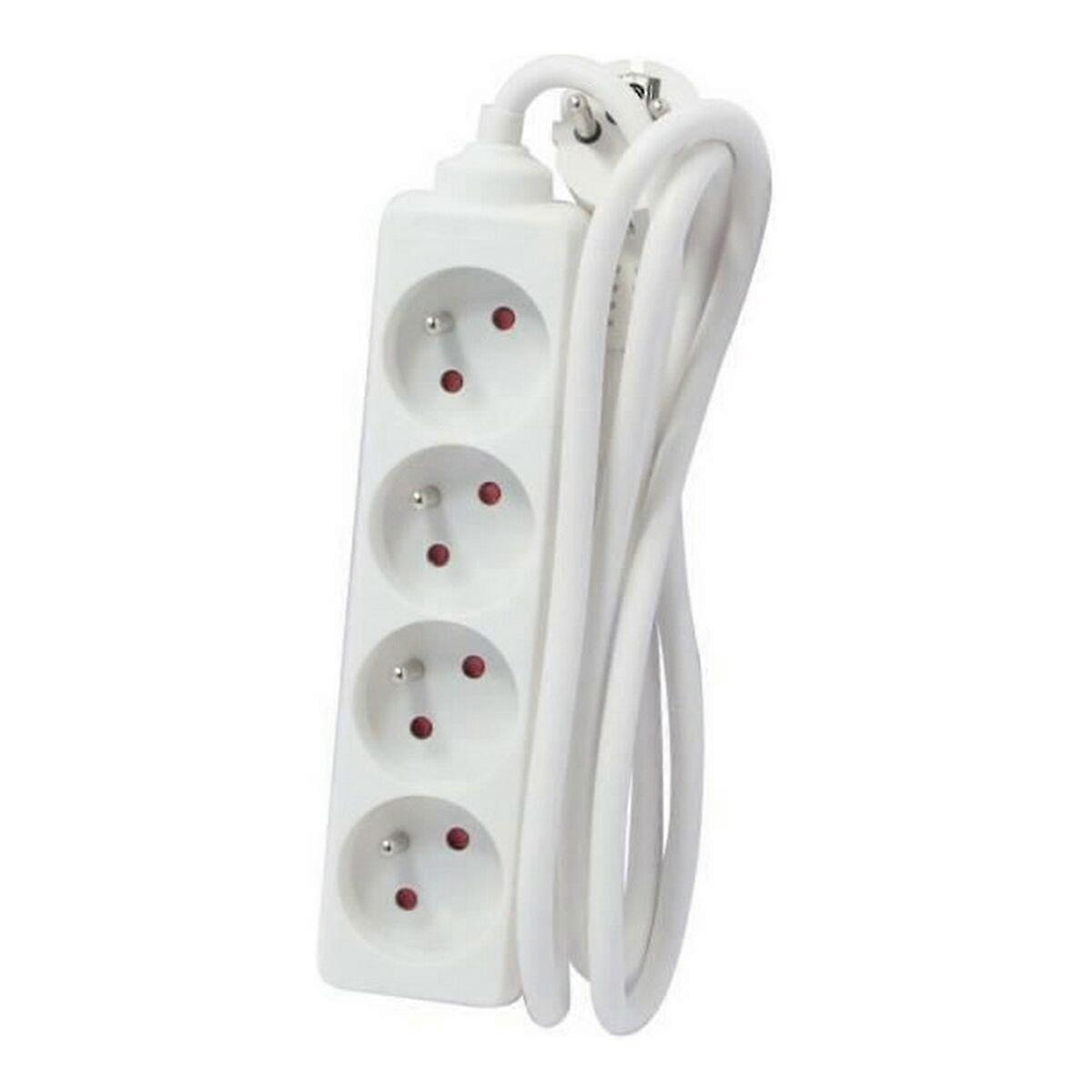 4-socket plugboard without power switch Chacon White 3500 W (5 m)
