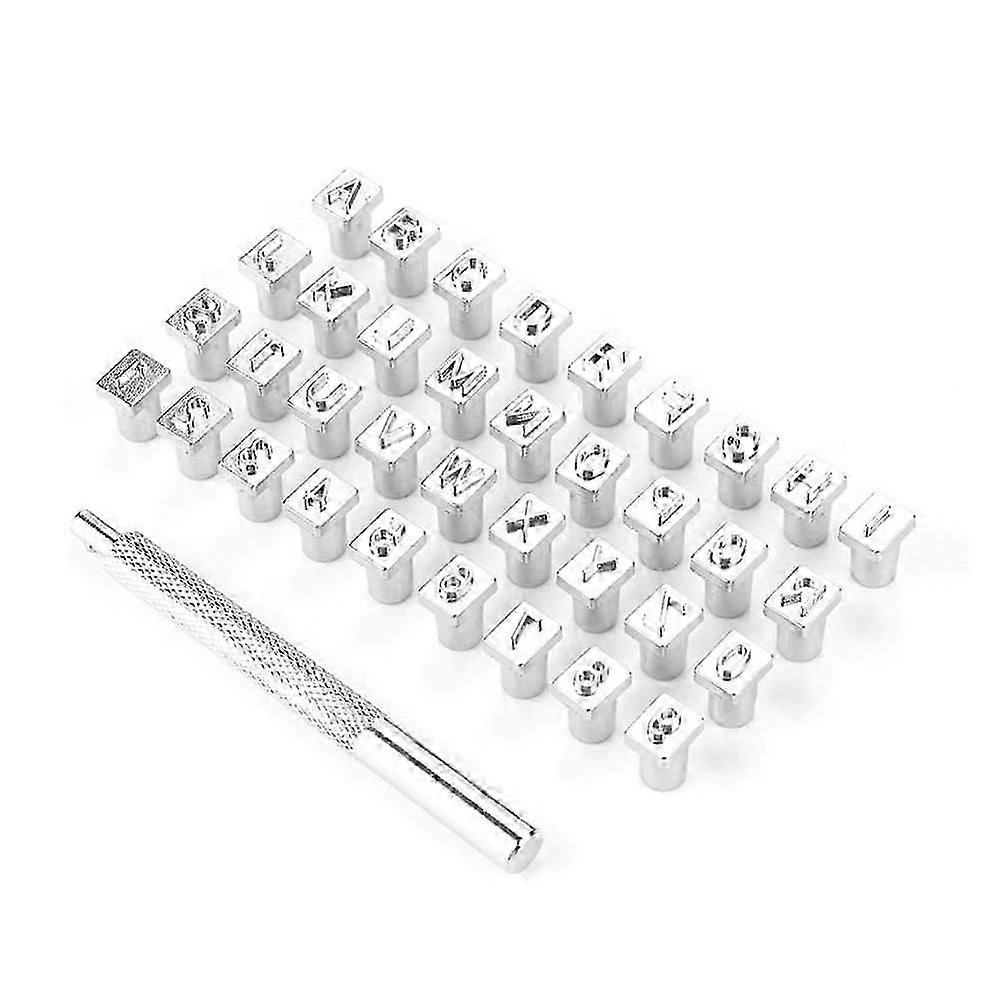 1 صندوق من 36 مجموعة طوابع أحرف وأرقام ، أدوات ختم معدنية لكمات ختم المعادن والخشب