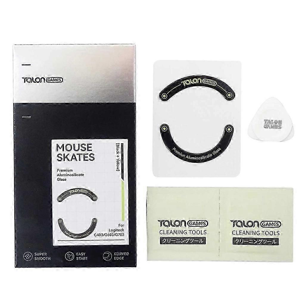 TALONGAMES Glass Mouse Feet Pad Mouse Skates Rounded Curved Edge for G403 G603 G703 Gaming Mouse Sticker 1 Set