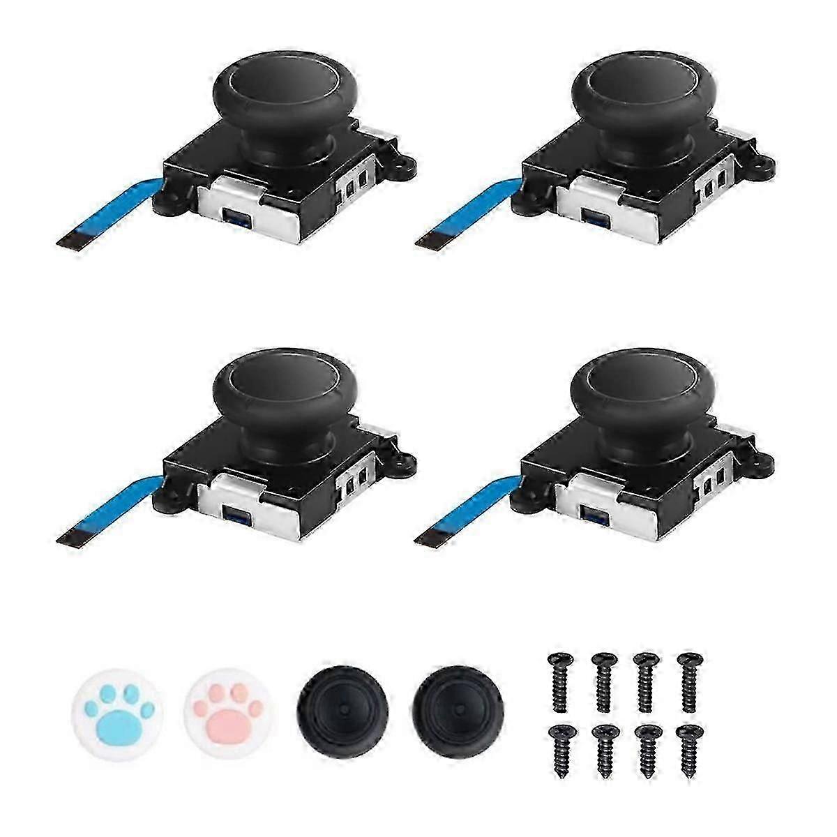 Joystick Replacement 4 Pack, Replacement Joystick Analog Thumb Stick for Switch Controller & Switch Lite
