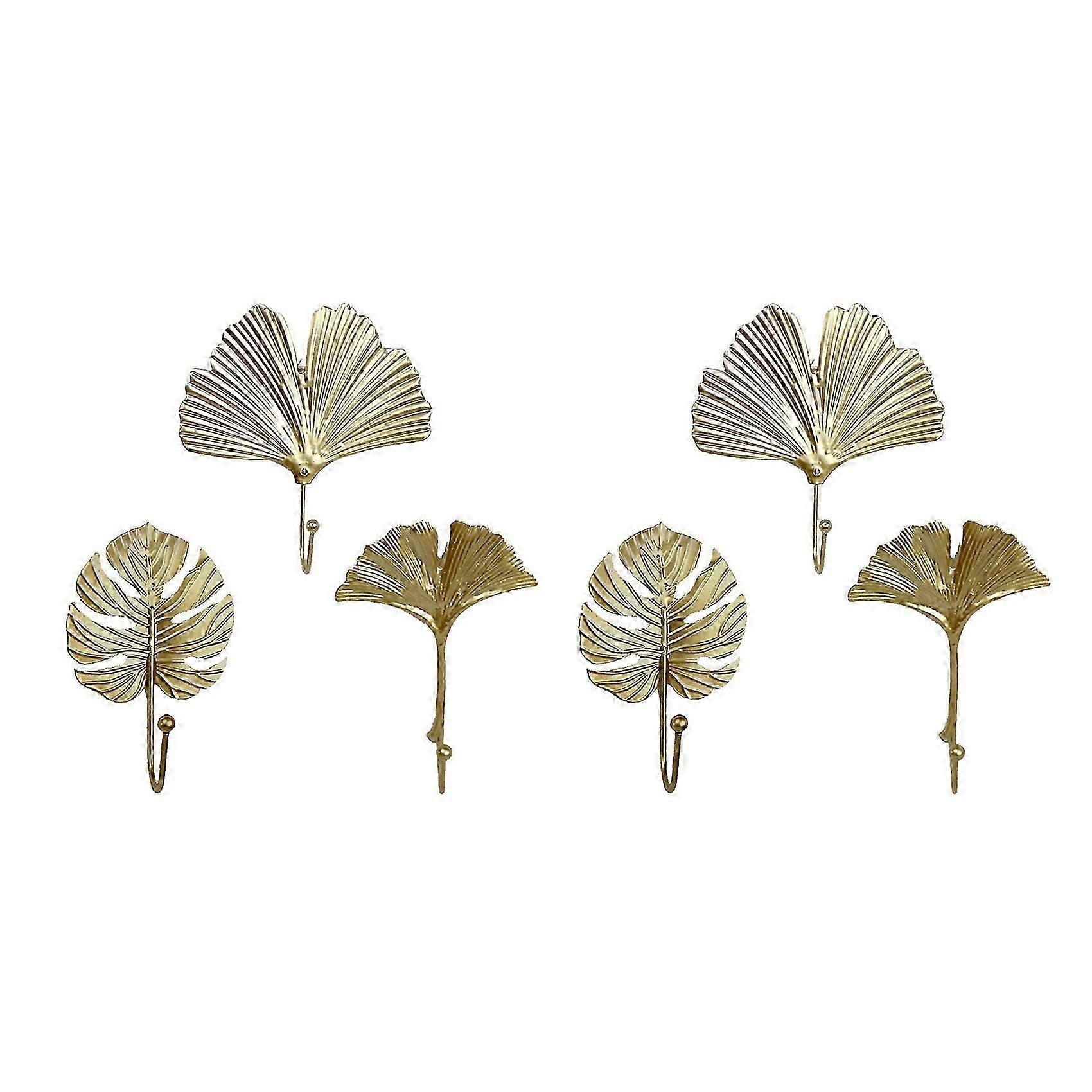2X Vintage Coat Hooks Wall Hooks Decorative Hooks Leaf Shape Metal Towel Hooks Hanger Wall Mounted