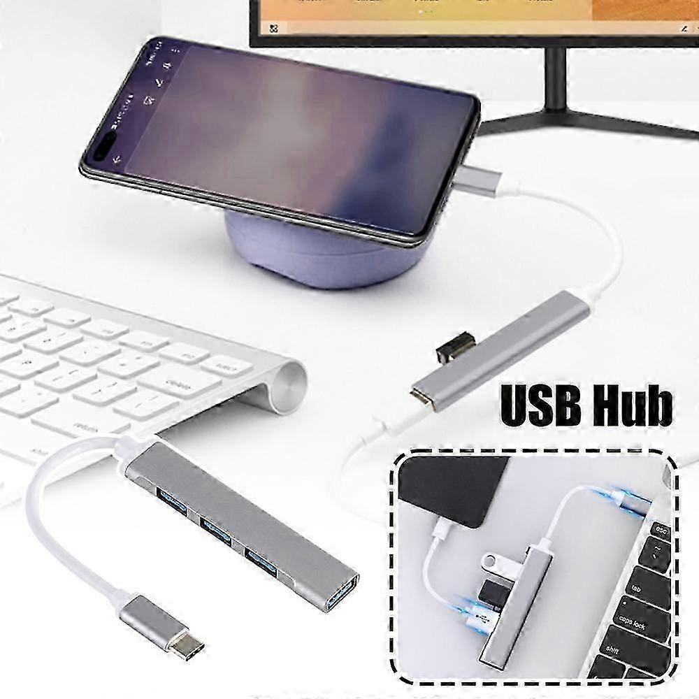 Type C USB Hub 4-Port USB 3.0 Data Hub Adapter Portable