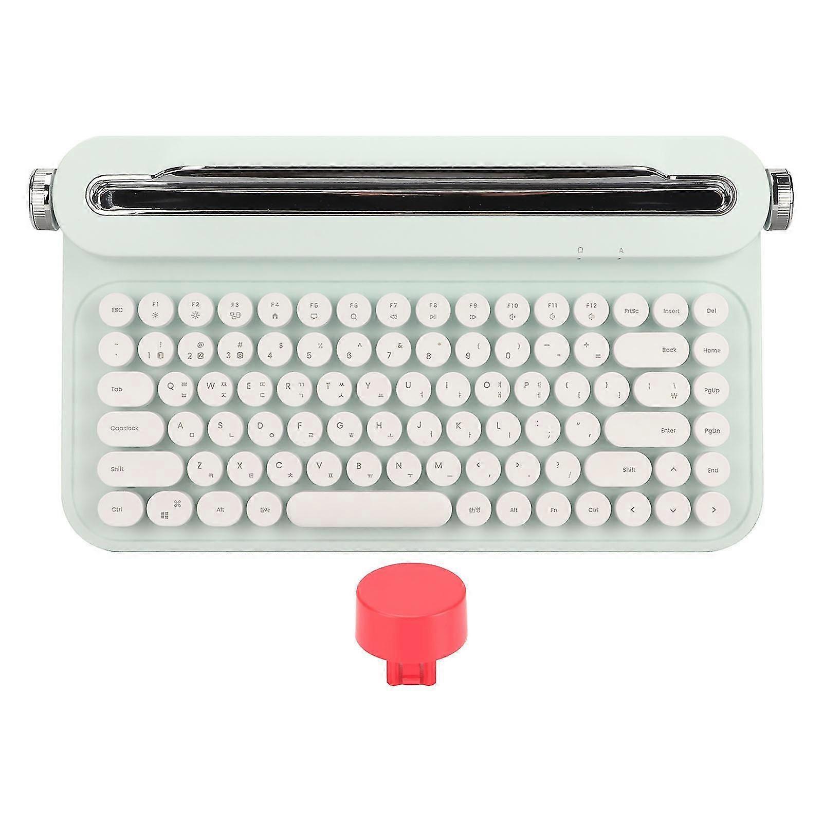 Tastiera Bluetooth vintage a 86 tasti con supporto per Windows / Android / iOS - verde menta