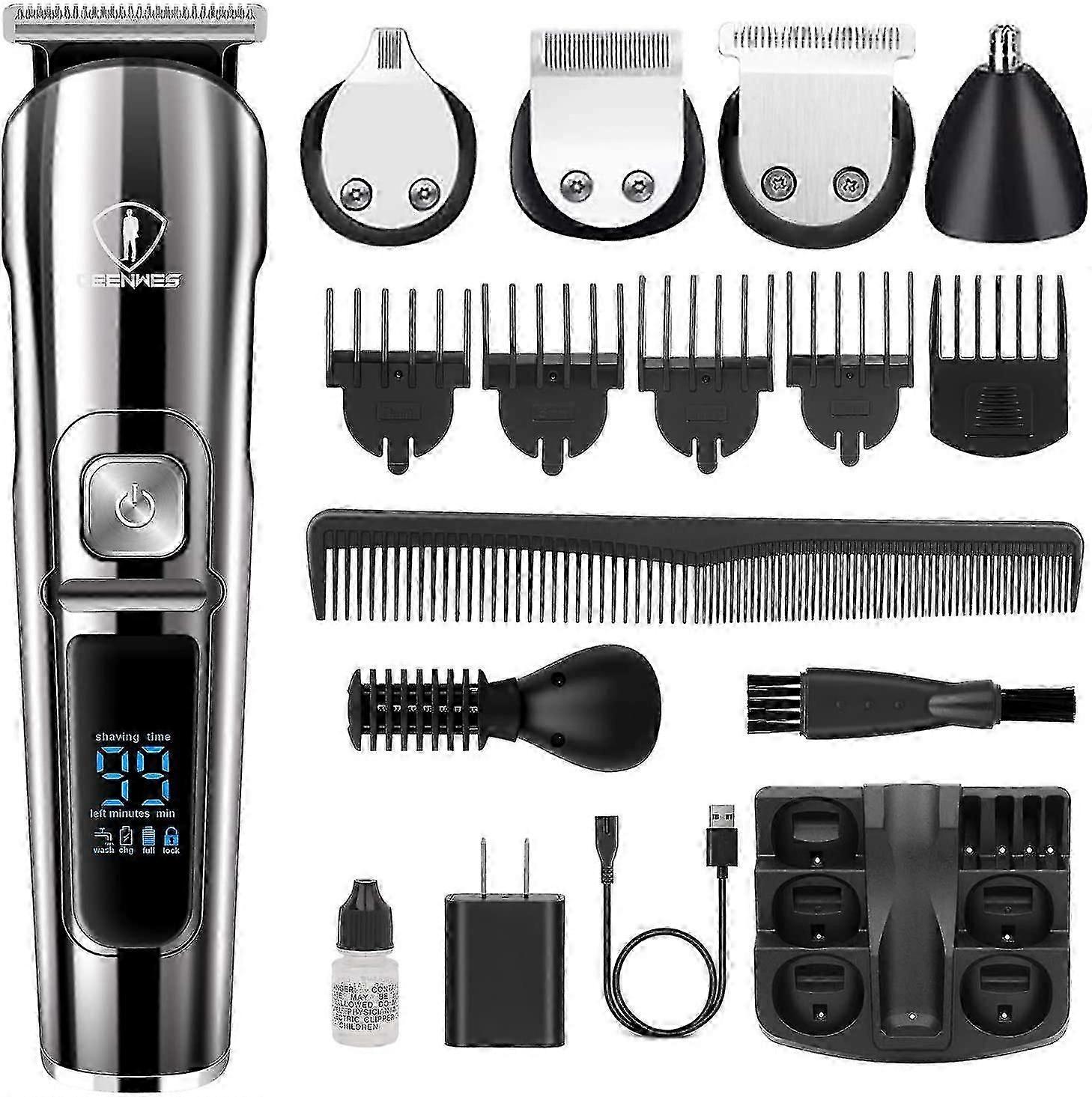 Ceenwes Beard Trimmer Hair Clippers Professional Mens Grooming Kit