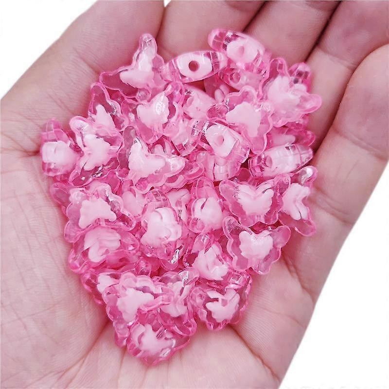 Butterfly-shaped Transparent Beads Can Be Used To Make Necklace and Necklaces Diy