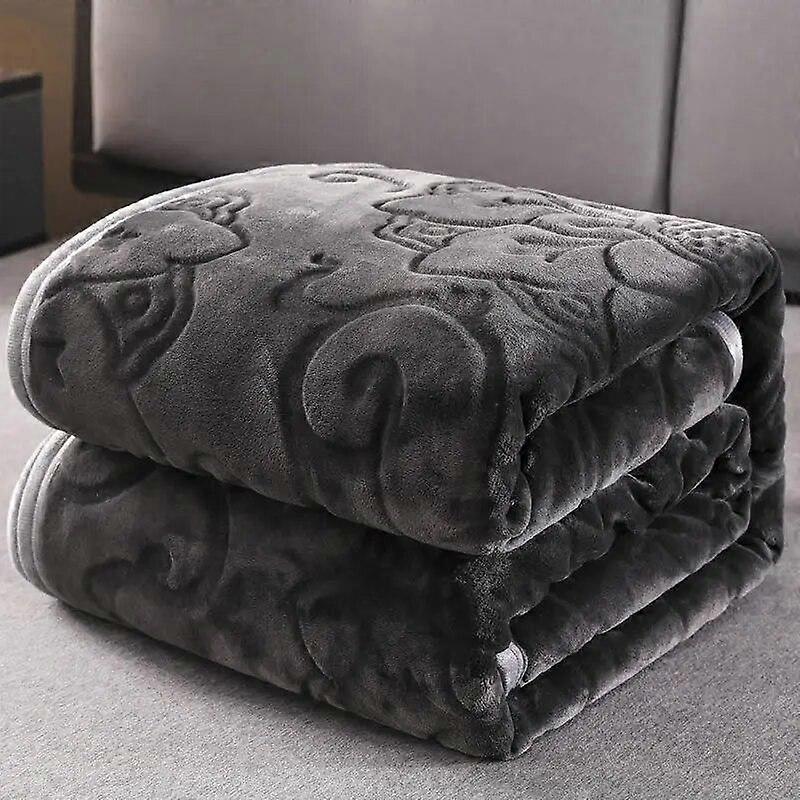 Blanket Soft Warm Coral Fleece Flannel Blankets for Beds Throw Solid Color Bedspread Summer Sofa Plane Travel Plaids Blanket 1pc