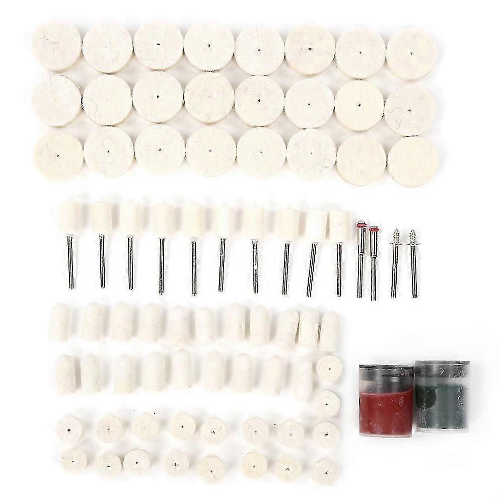 78PCS Wool Polishing Accessories Wool Felt Grinding Buffing Wheels Pads Kit