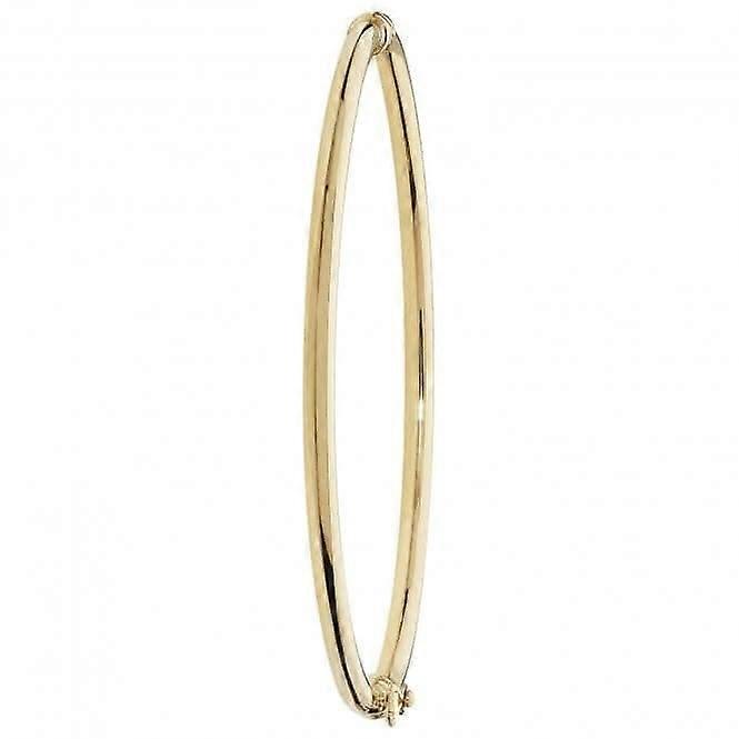 9ct Yellow Gold Ladies Hinged Bangle BN375