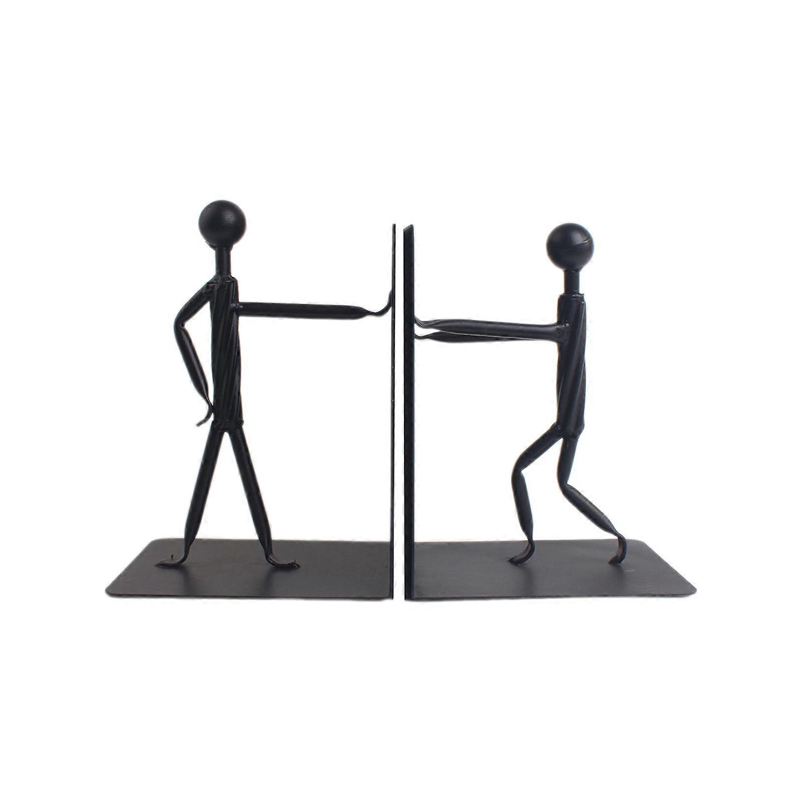 Multifunctional Book End Metal Book Stoppers Desk Bookshelf Practical Book Holder Shelf Decorative Bookends for Office