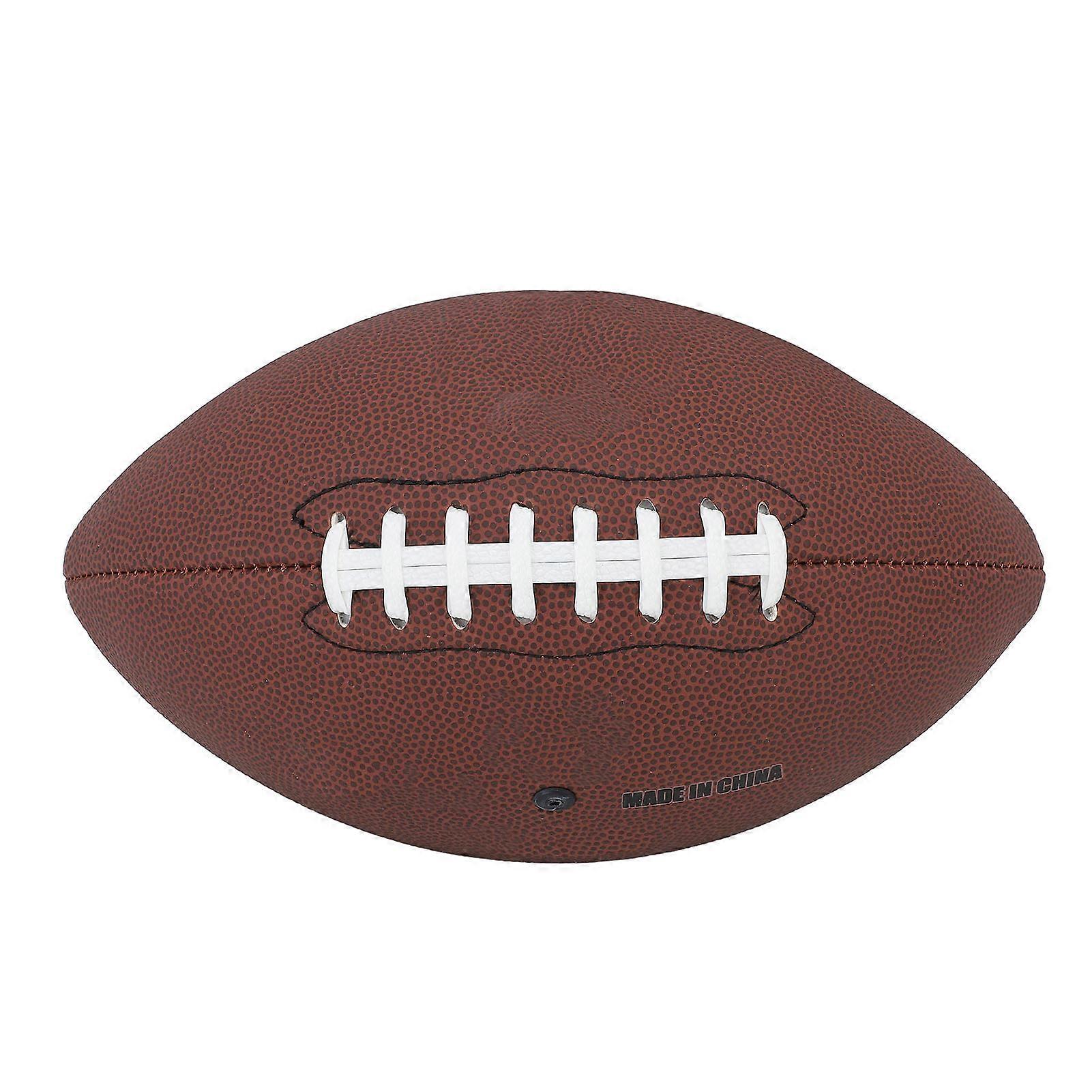 BuyWeek Training Rugby Ball, Size 9 Training Ball PU Elasticity Training Sports Football for Game Match Son Boyfriend Dad (Brown)