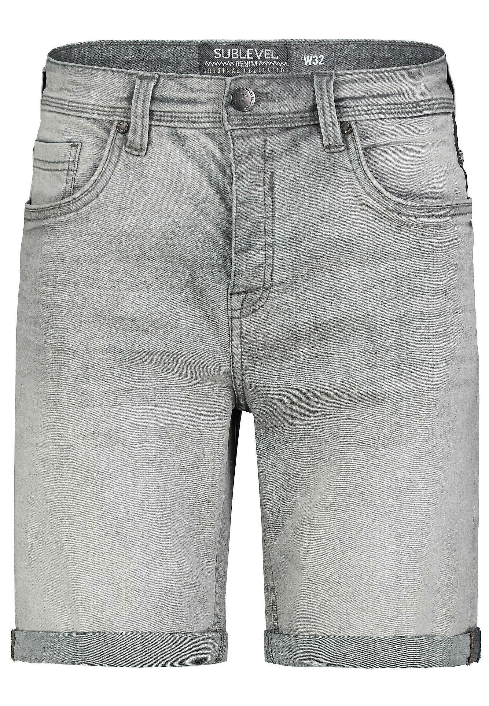 Sublevel Pánské jeansy Šortky Bermuda Stonewashed Casual