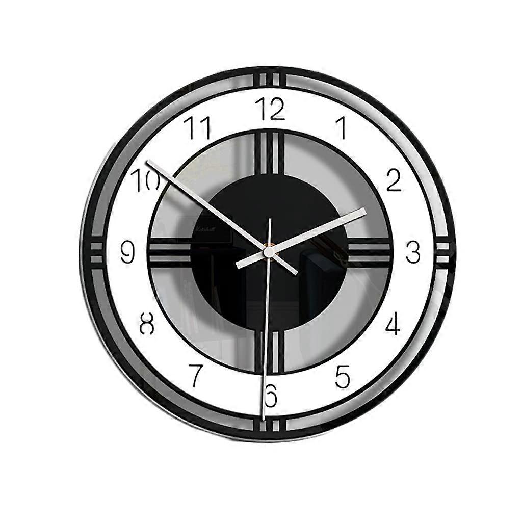 Atomic Desktop Clock Nordic Style Simple Quiet Wall Clock for Home Decor, 10 Inch, Minimalist Design, Wood Finish