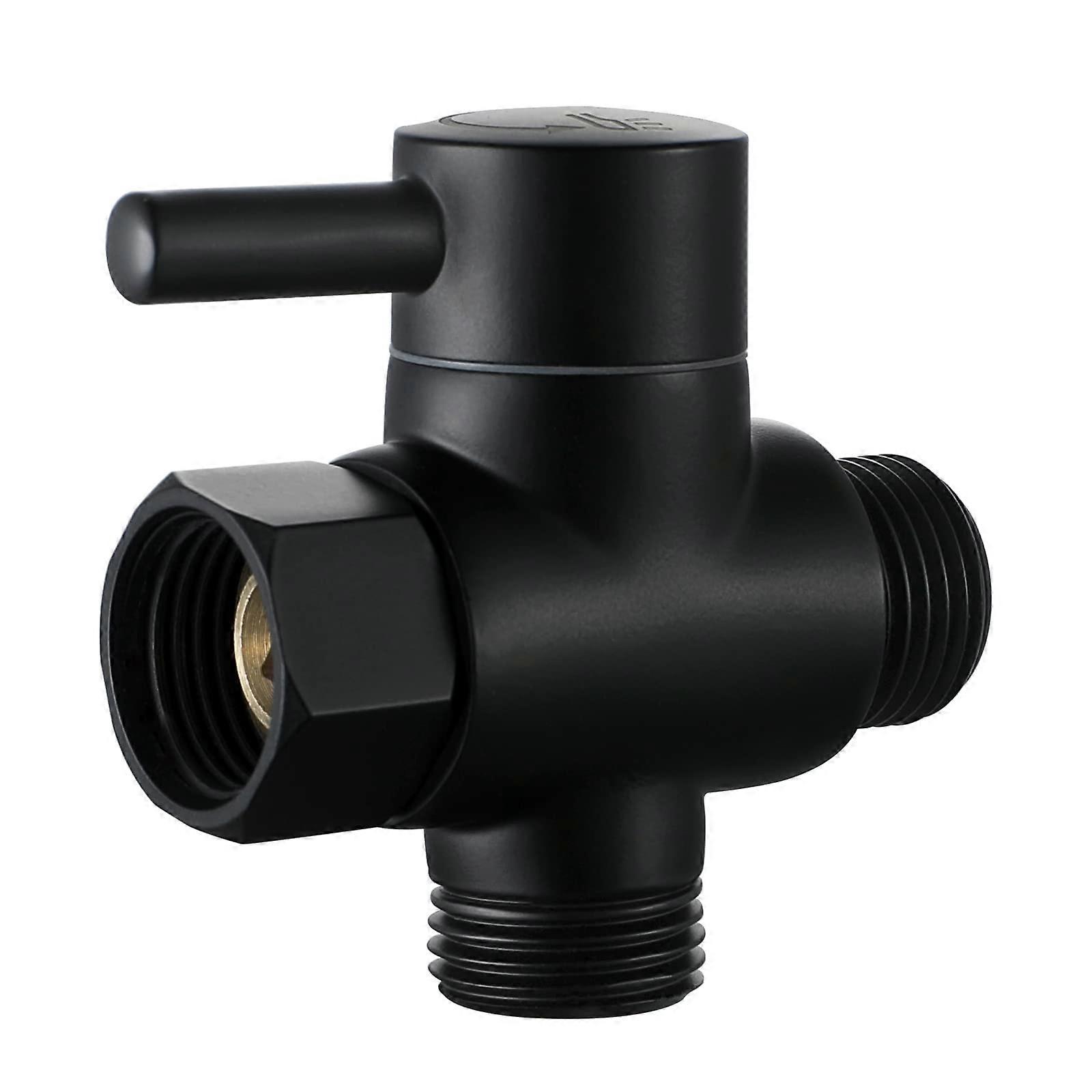 Matte Black Shower Arm Diverter Valve for Hand Held Showerhead Fixed Spray Head G 1/2
