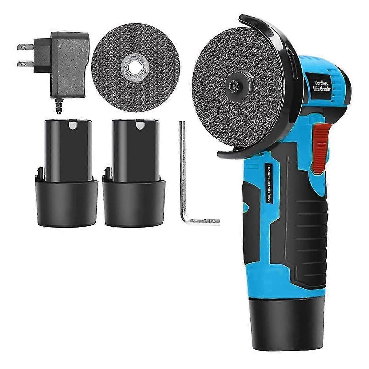 Cordless Mini Angle Grinder, Small Angle Grinder Tool with 2 Pack 12V Batteries, 19500 Angle Grinder
