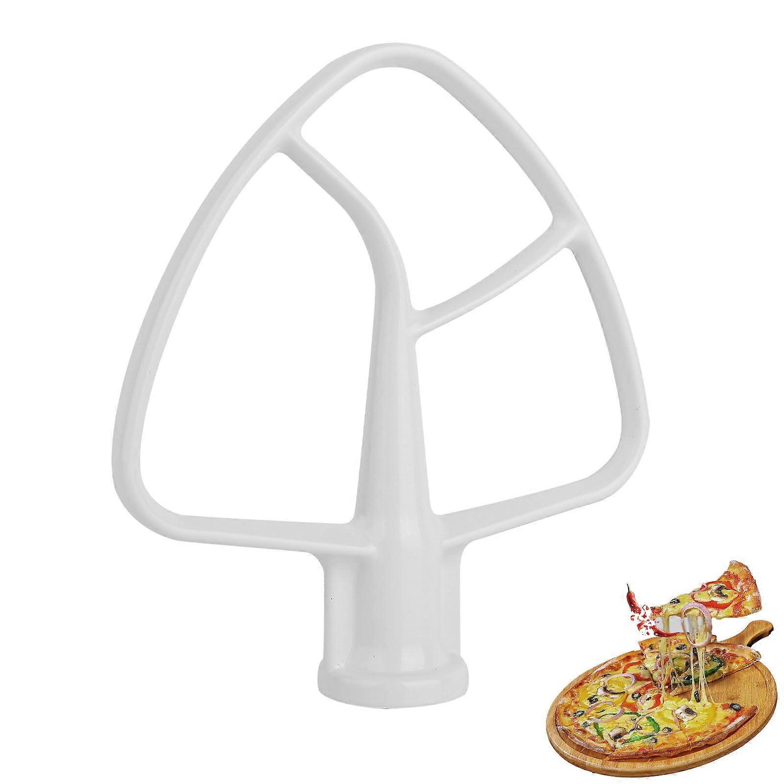 K45B Coated Flat Beater for Kitchenaid Stand Mixer, 4.5-5 Quart Compatible Replacement, White Mixer Attachment