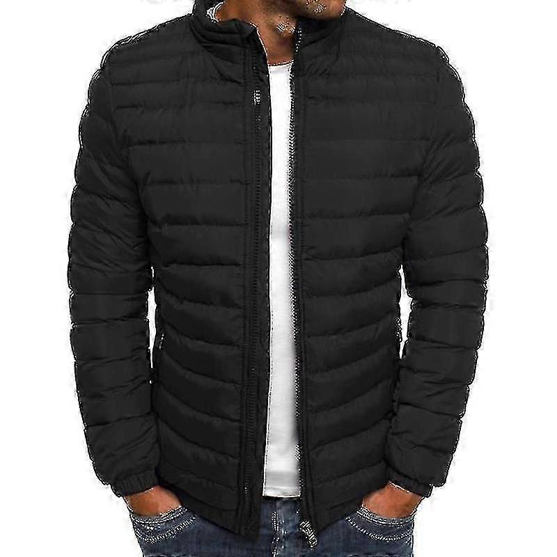 Men Lightweight Bubble Coat Puffer Jacket Quilted Padded Outerwear