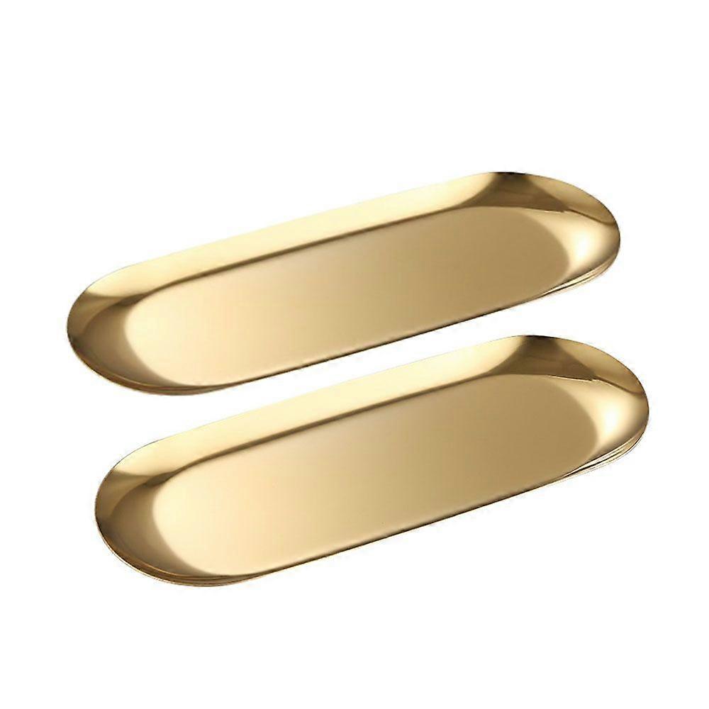 RVS Ovaal Dienblad - Goud - Extra Dik - Medium 26*10,5cm