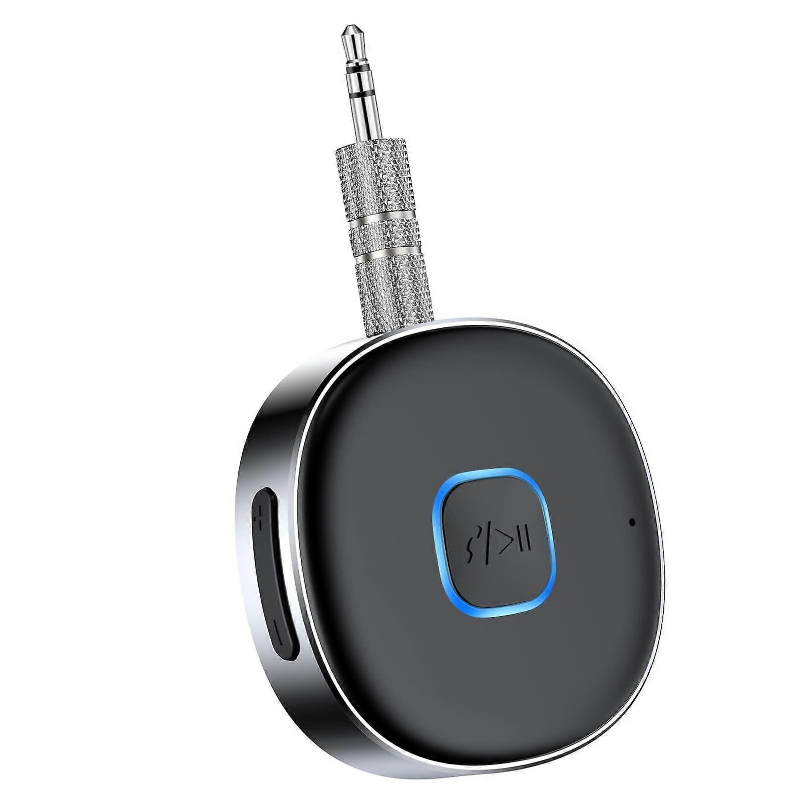 Bluetooth Receiver, Portable 3.5mm Aux Adapter for Car/Home Stereo, Wireless Audio Receiver with Bluetooth 5.0 and 16-Hour Battery Life