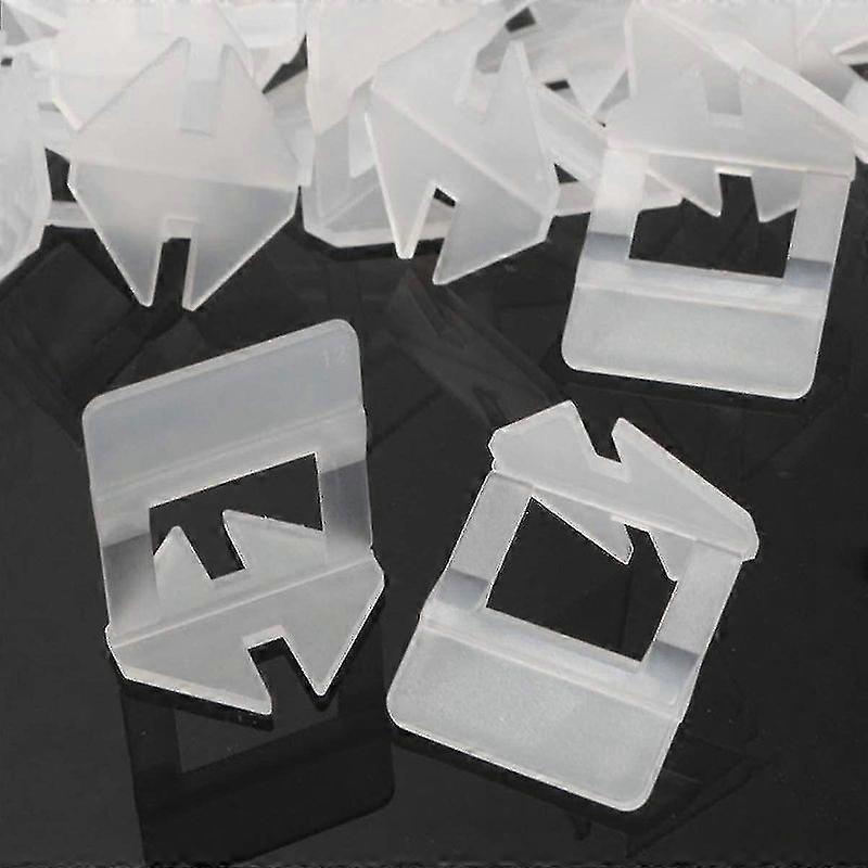 Tile Leveling System Spacers Tile Leveling System Clips - 100 Pcs Size1mm (1mm, White)