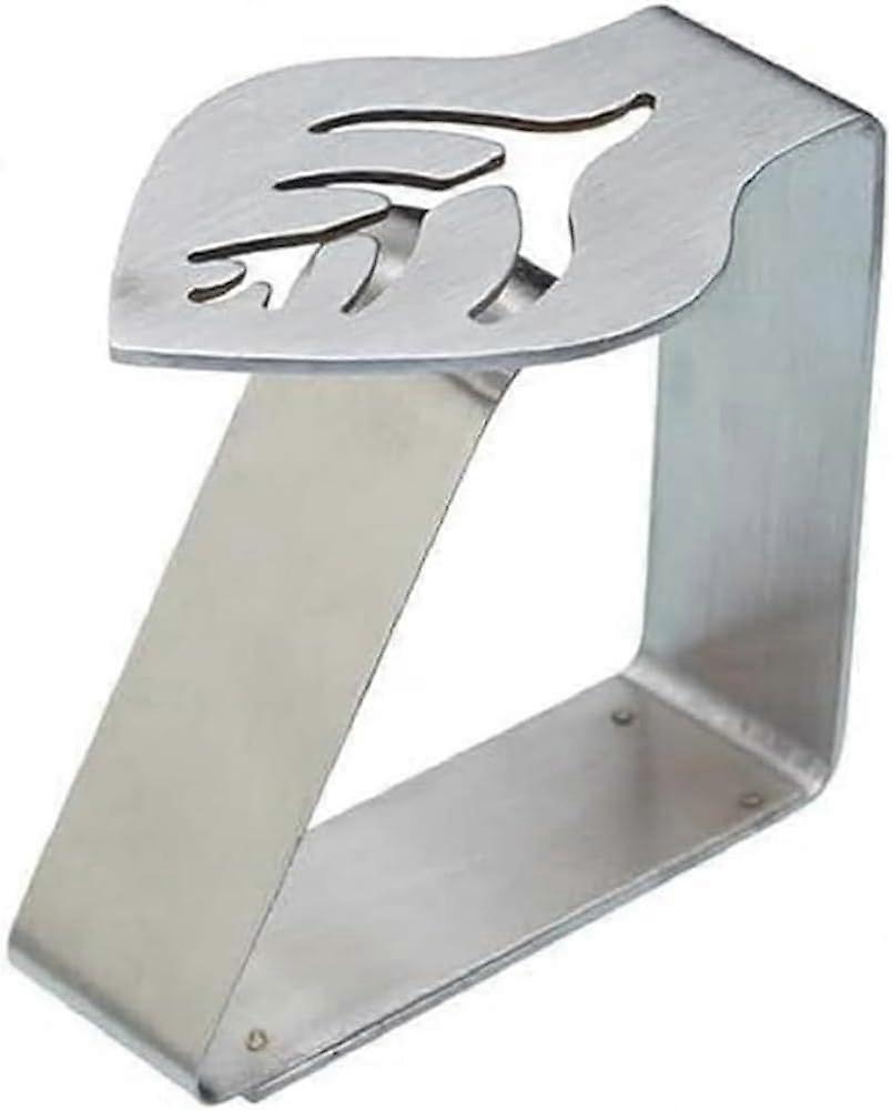 Leaf Pattern Tablecloth Clips, Silver, 4 Pieces
