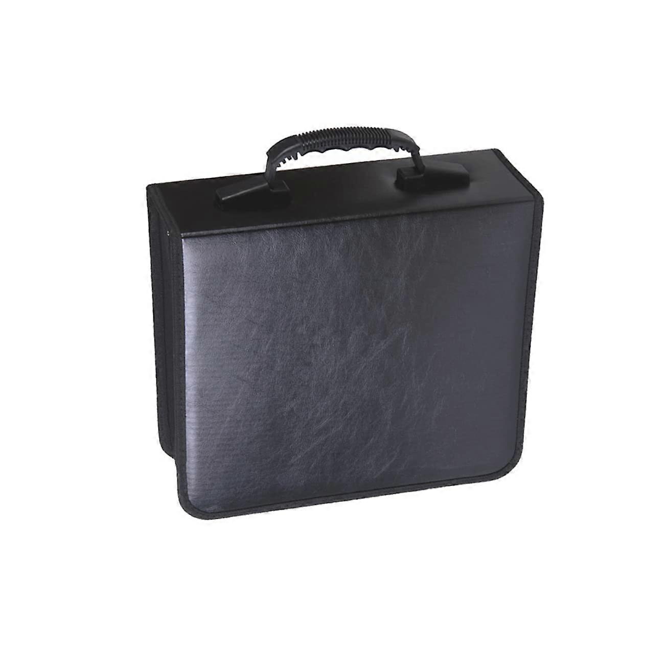 240 Slot DVD Case for Car Media Storage - Large Capacity Black Travel Bag Organizer