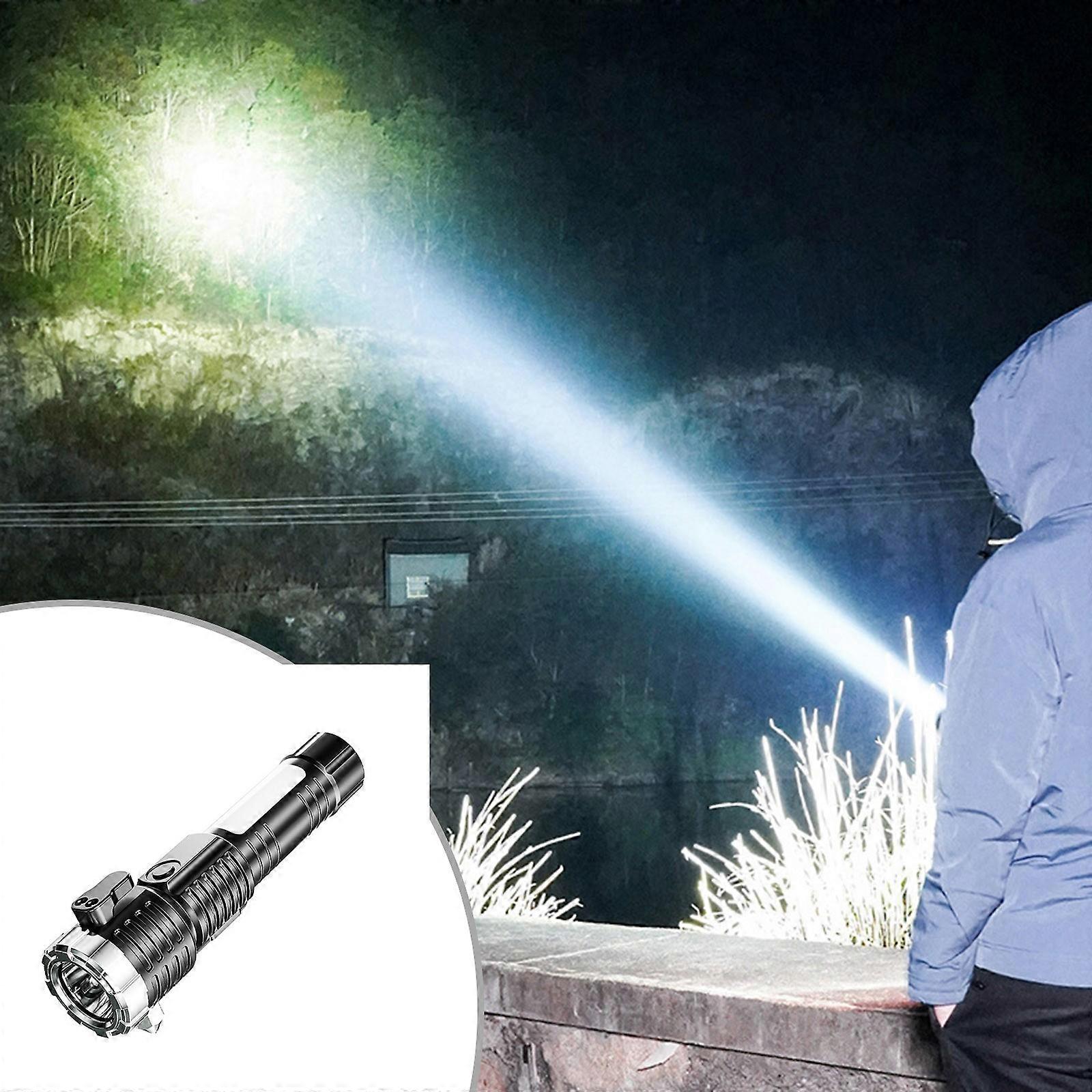 Car Use Four In One Window Breaker Escape Fire Emergency Multifunctional Flashlight EE