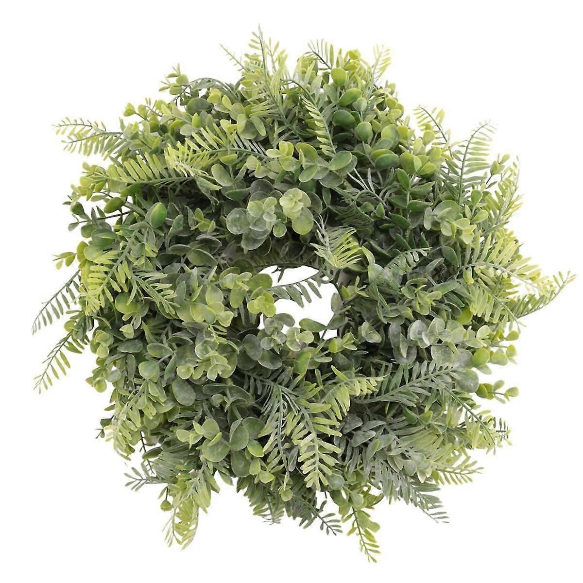 Artificial Wreath, Door Wreath 17 Inch Lavender Spring Wreath Round Wreath for The Front Door, Home Decor
