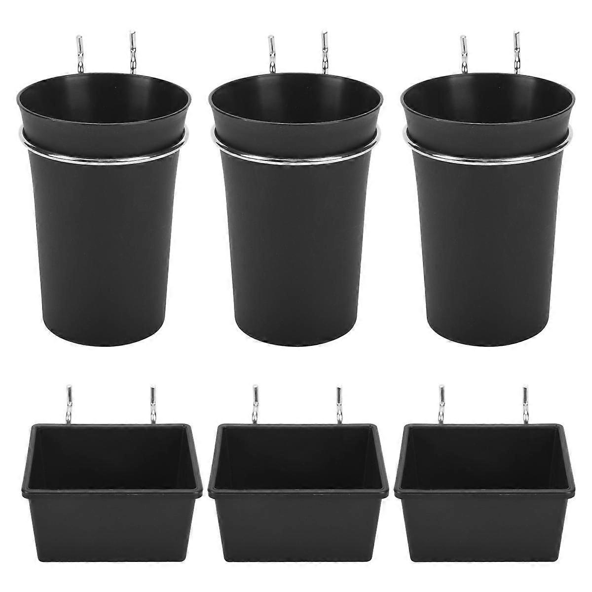 6 Sets Bins Cups with Hooks, Hooks Assortment, Hooks for Cup Holder for Organizing