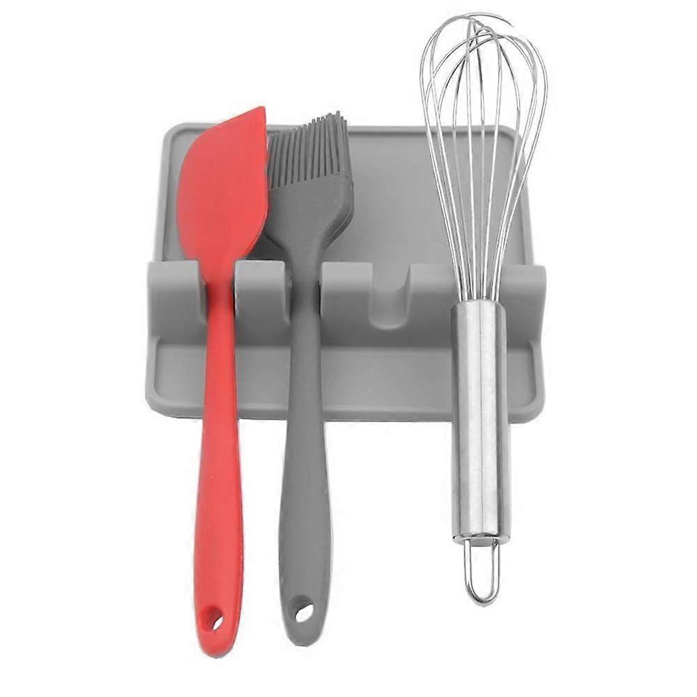 Kitchen Utensil Rest. Ladle Spoon holder. (gray)
