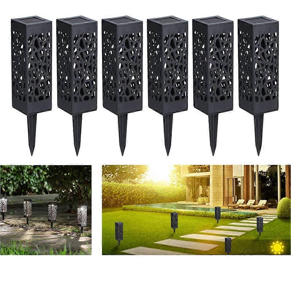 Set of 6 Solar Powered LED Path Lights  Modern Deco Design
