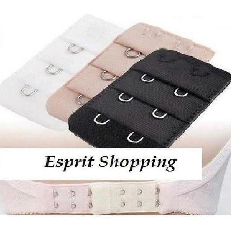 Lot 3 Extension Bra Extension 2 Hooks BlackWhiteSkin Extender