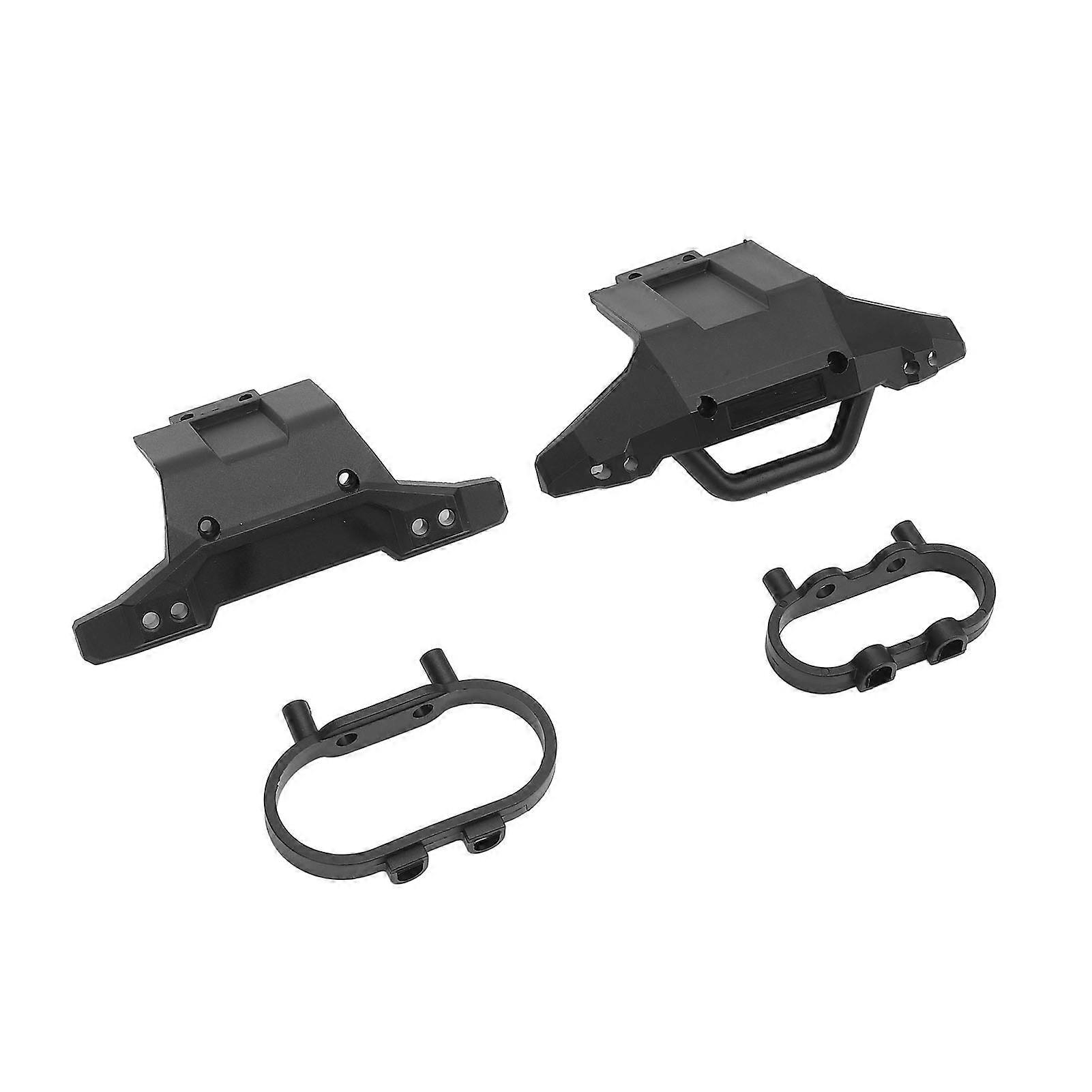 RC Car Bumper Rugged RC Anti Collision Front and Rear Bumper Set with Support Replacement for WLtoys 144002 144018 Remote Control Car 