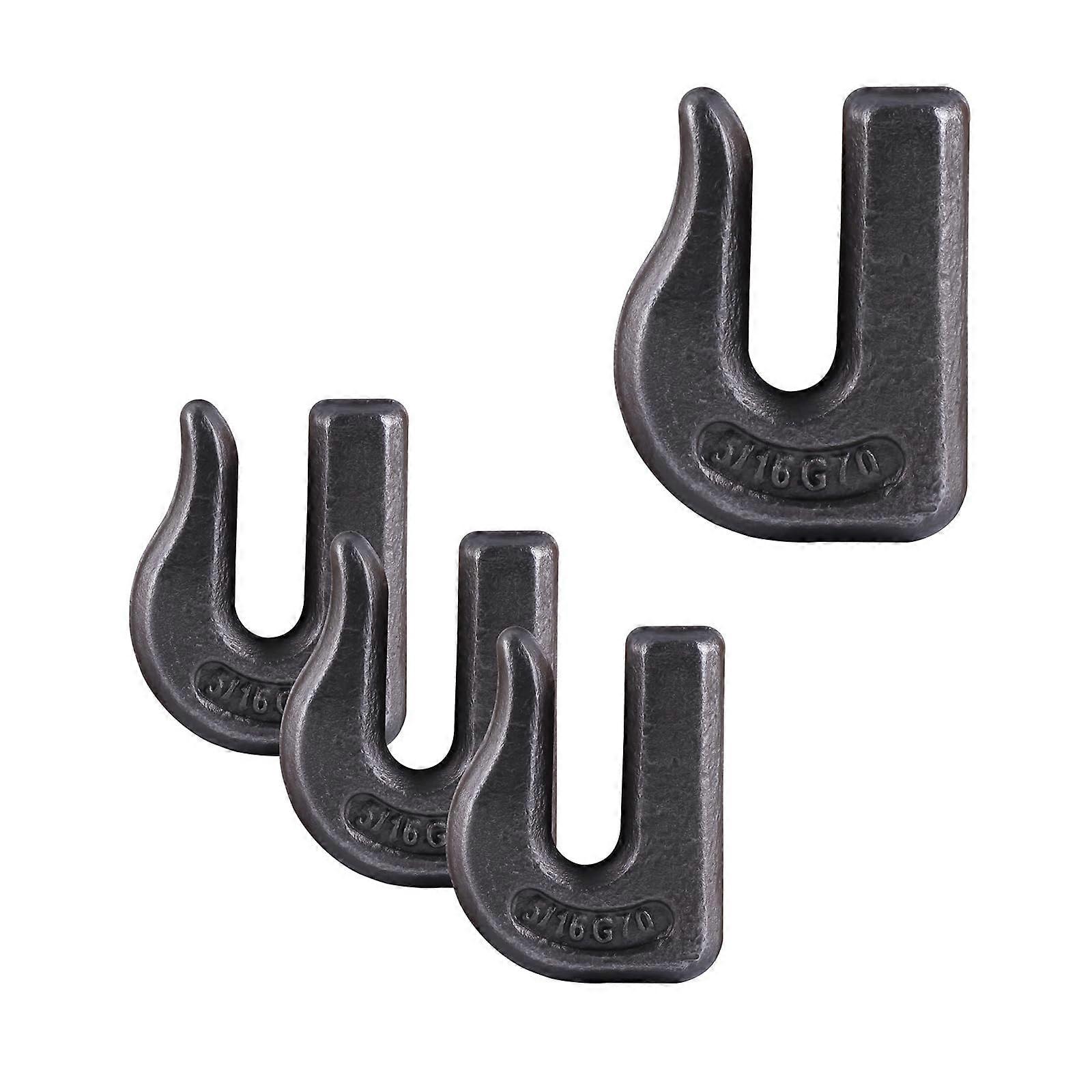 Chain Hooks 4 Pcs 5/16 Inch Clevis Hook Weld-On Tractor Bucket Attachments And Hooks For Lifting Heavy Loads