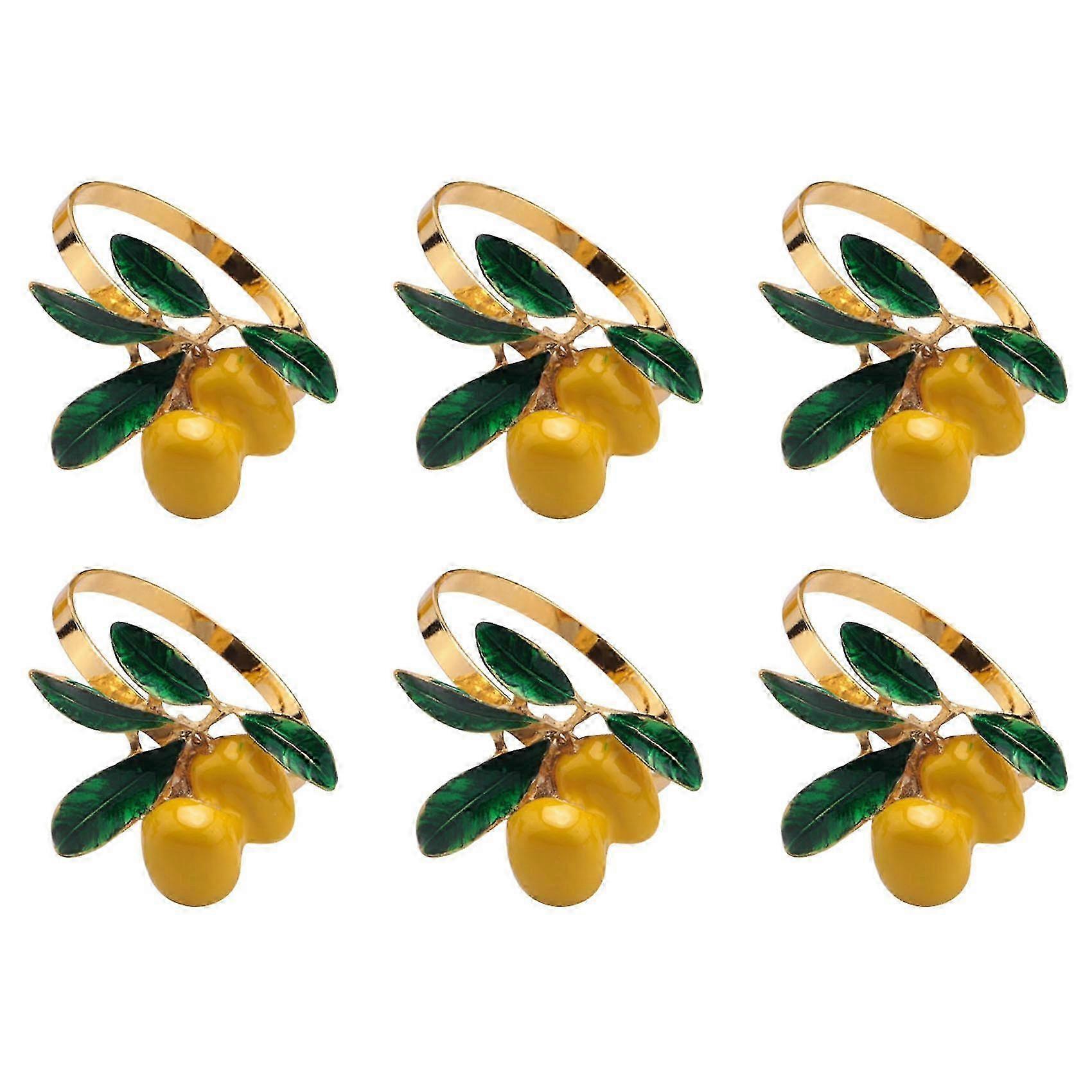 6 PCS Lemon Napkin Ring Napkin Ring Table Decoration