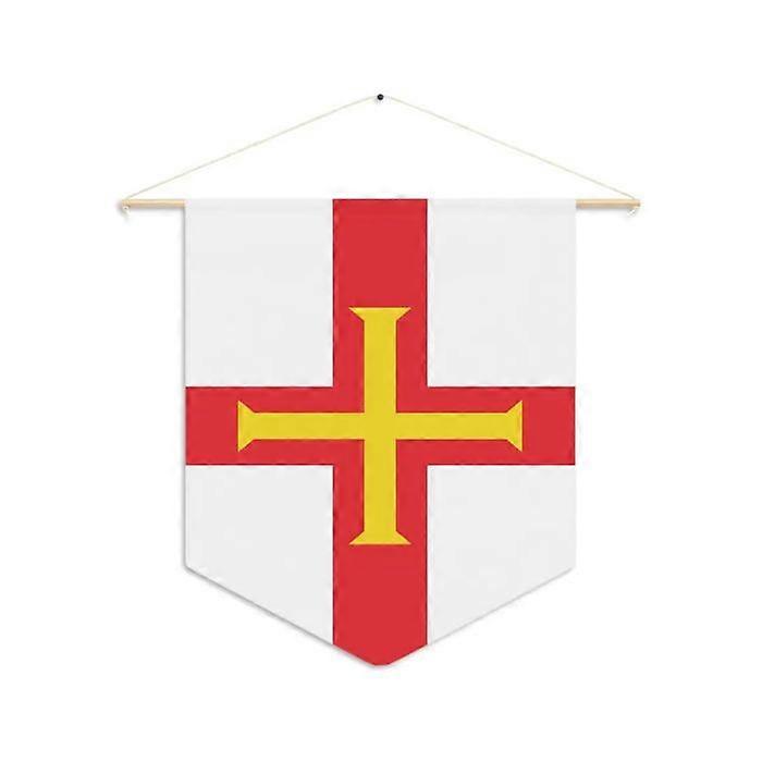Flag - Guernsey - 30 x 45 cm - Polyester - Double-sided print - Accessories included