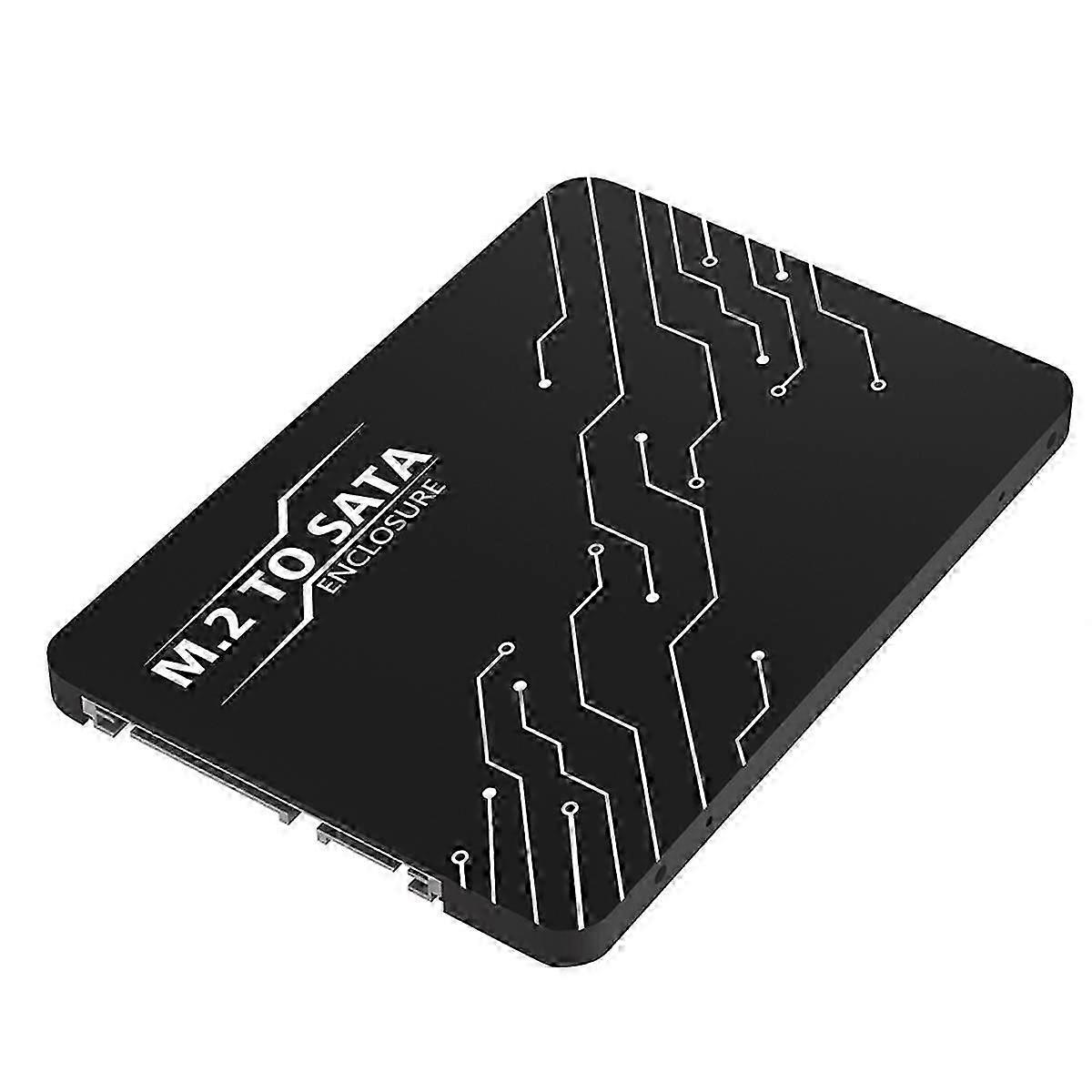 M.2 Adapter to 2.5 SATA Enclosure, B & M Key SATA Based NGFF SSD Converter to SATA 3.0 Card Support