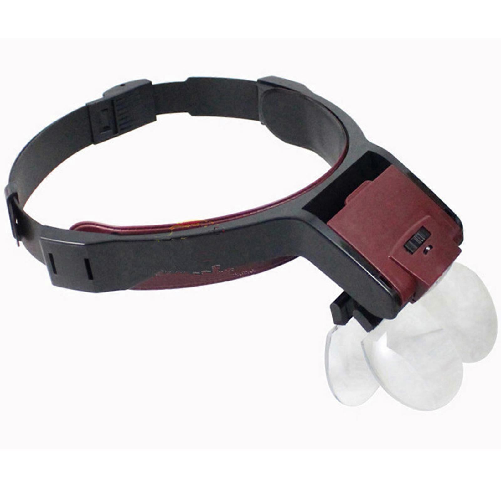 Headband Magnifying Glass with Light, Head Magnifying Glasses 1.7X to 4.5, Magnifying Headsets with 4 Detachable Lens