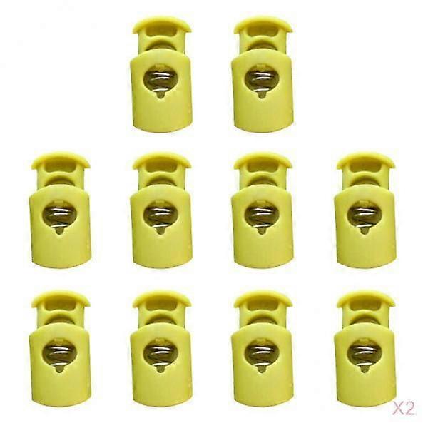 20 Pieces Toggle Barrel Cord Lock Stopper Spring End Stop