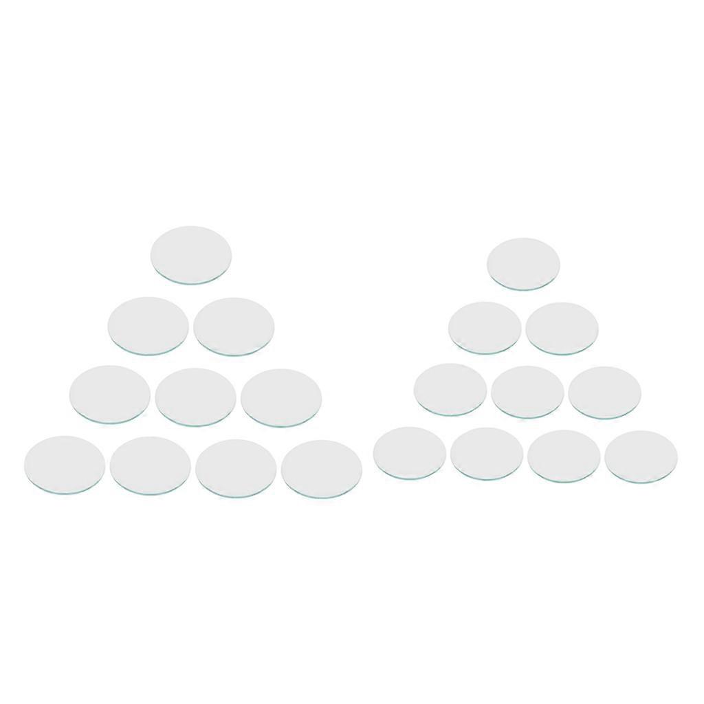 20 Pieces Clear Flat Mineral Glass Watch Replacement Part Watchmaker