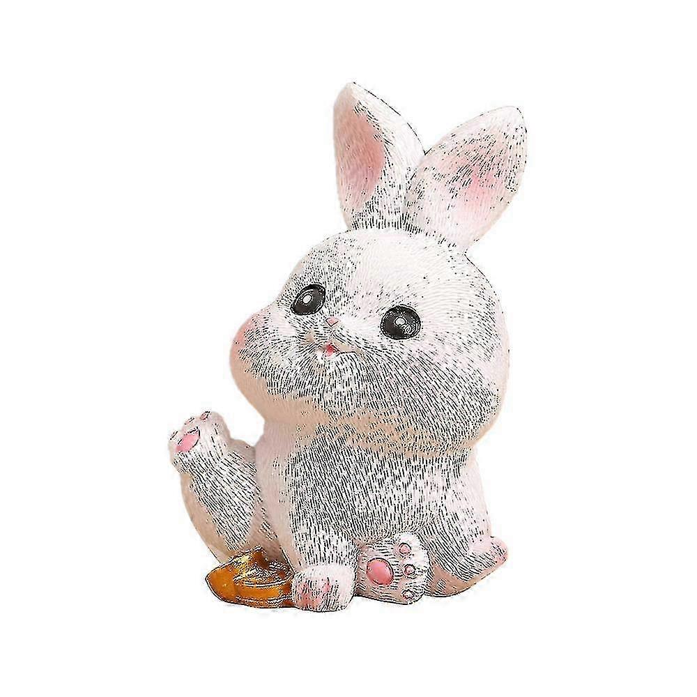 2023 New Year 4pcs Ceramic Rabbit Desktop Ornament, Festive Gift