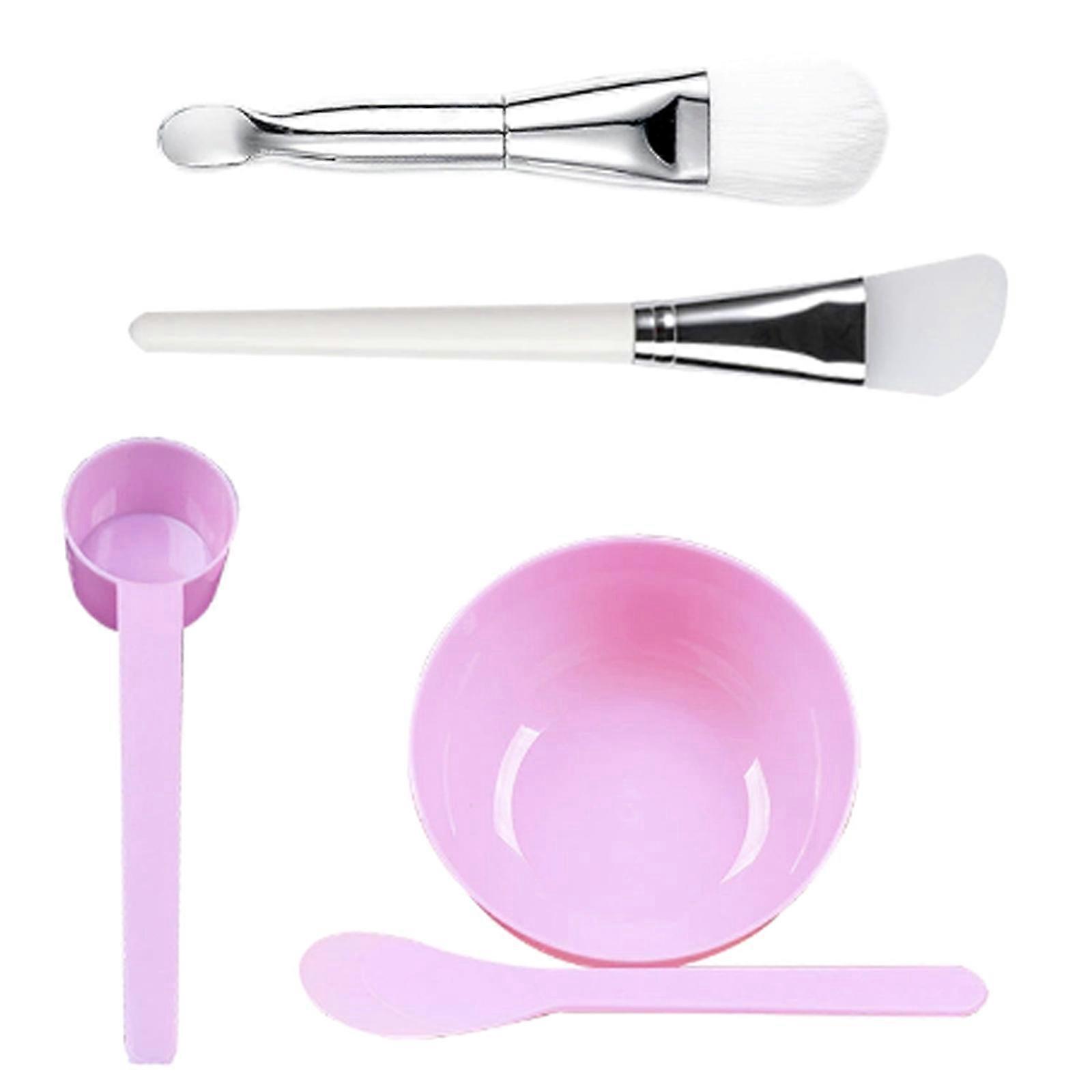 5 in1 Face Mask Mixing Bowl Set Soft Silicone Spatula and Face Mask Brush Bowl DIY Facemask Mixing Tool Kit
